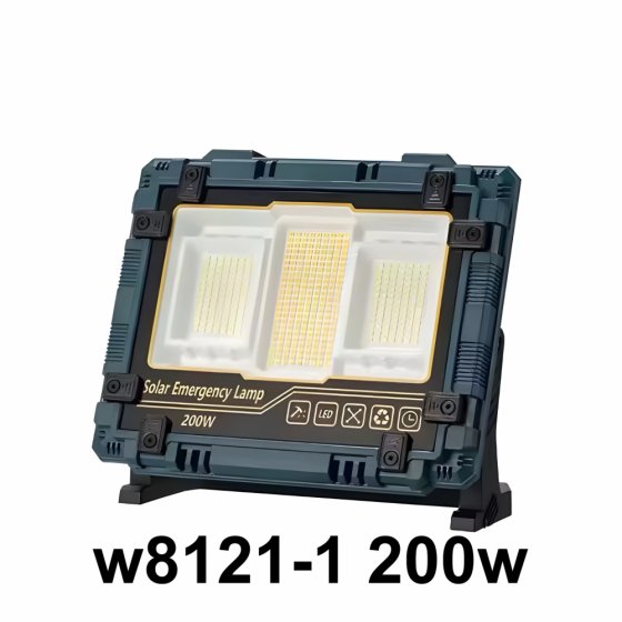 چراغ پروژکتور شارژی خورشیدی 200 وات مدل W8121-1