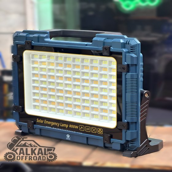 پروژکتور شارژی خورشیدی دیپکینگ مدل DK471B نورافکن 800 وات قابل حمل برای کمپینگ آفرود و طبیعت گردی