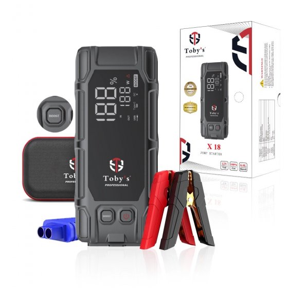 جامپ استارتر Toby’s X18 16000mAh | استارتر 1200A + پاوربانک 59.2Wh