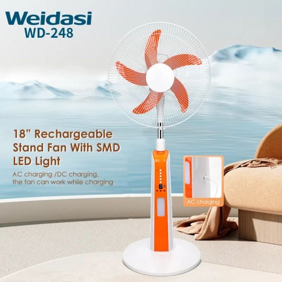 پنکه پایه دار شارژی ویداسی مدل WD-248