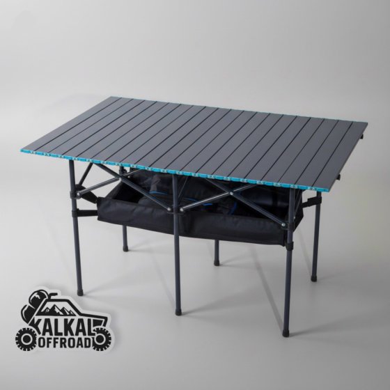 میز تاشو دو طبقه کمپینگ سایز 80 در 120 / رویه فلزی