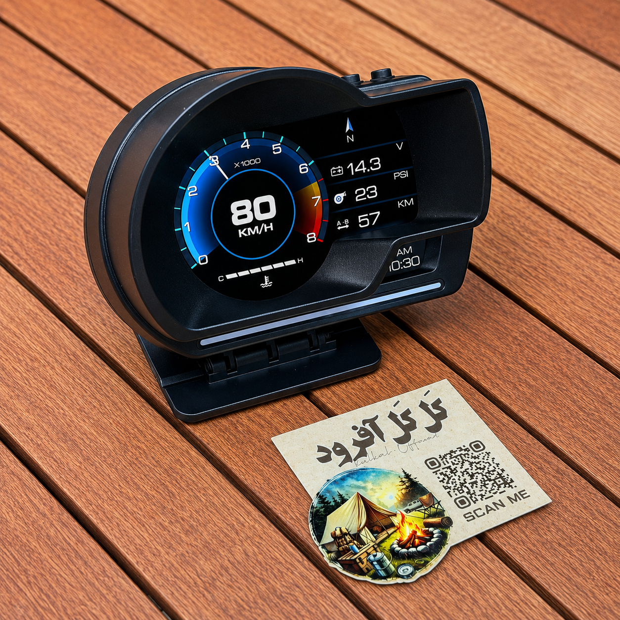 هدآپ دیسپلی مولتی گیج Tobys p6 obd2+gps