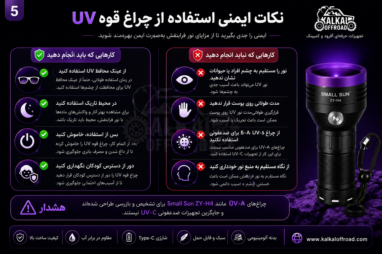 نکات ایمنی و خطرات چراغ یووی uv